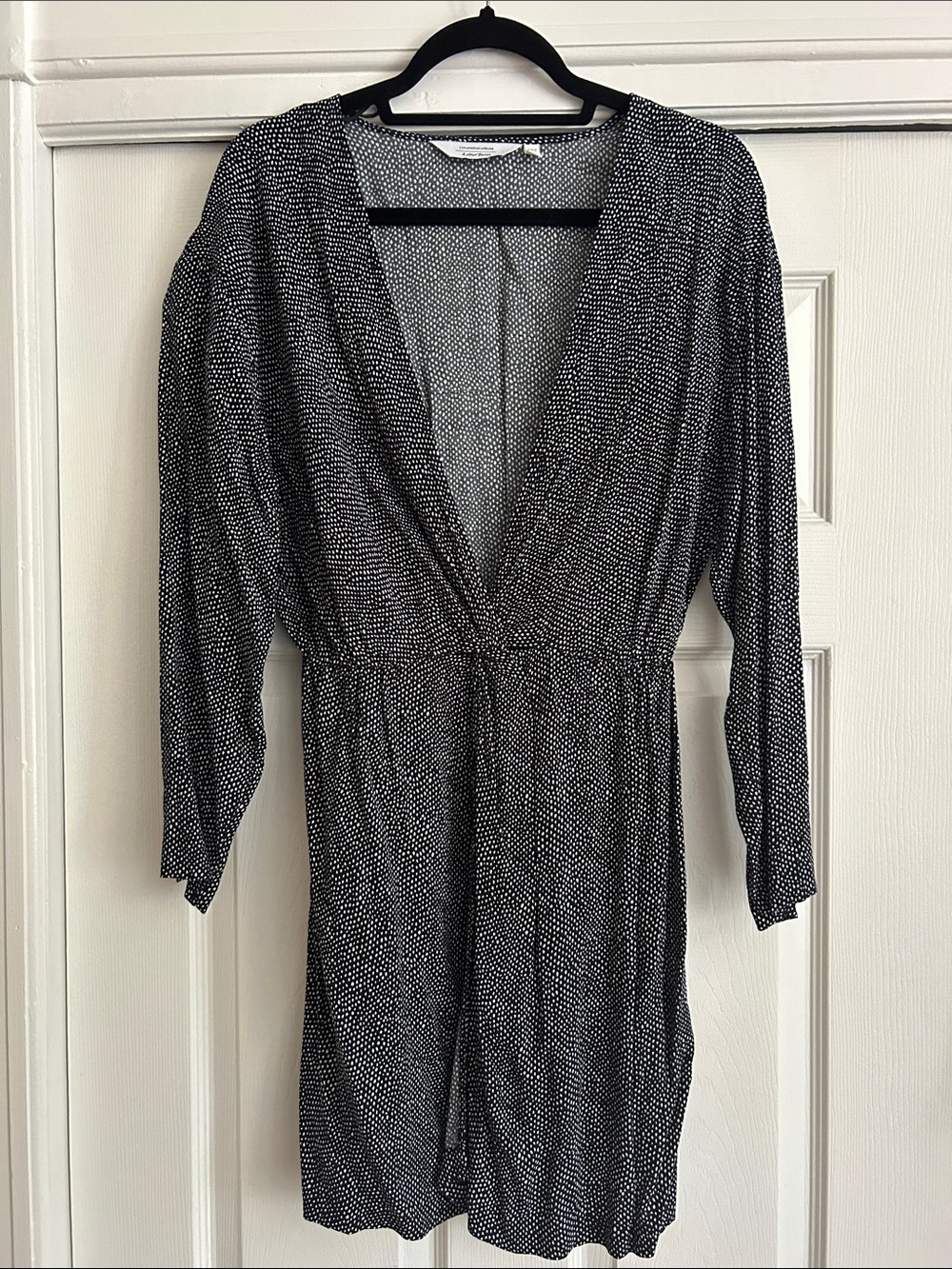 & Other Stories Black and White Wrap Dress- Size 10